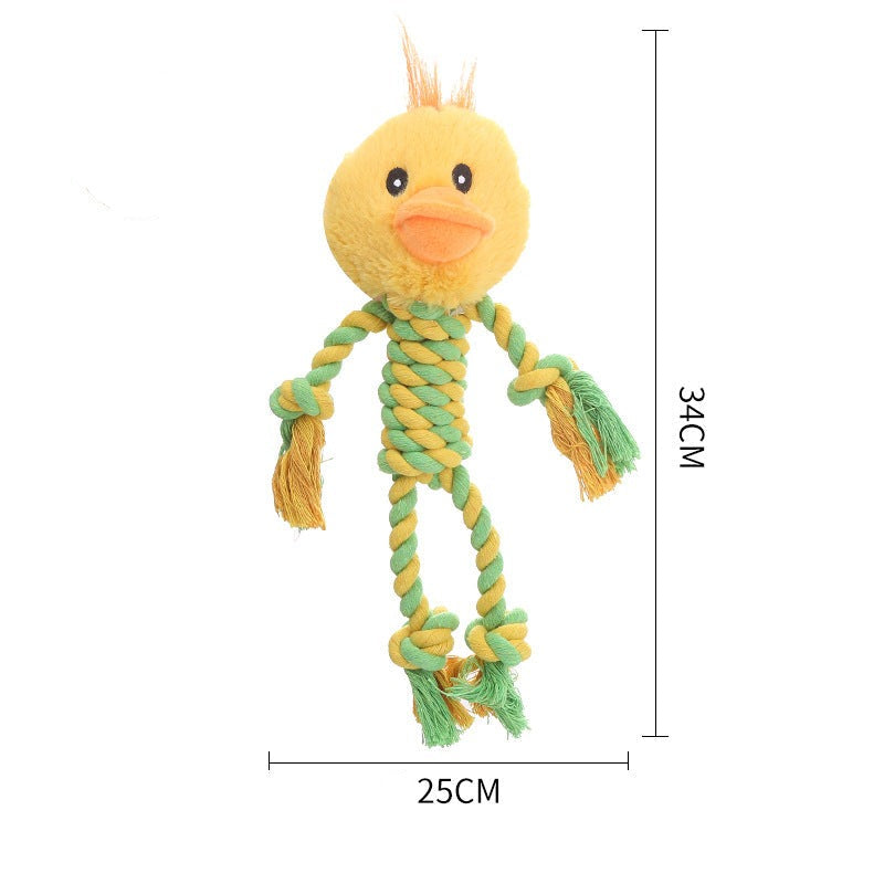 Duurzaam hondenspeelgoed met pluche hoofd